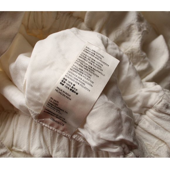 Free People Loving You Jumpsuit 26" / Medium / Ivory Floral Eyelet Embroidered - Picture 9 of 9